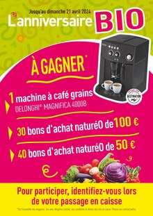 Prospectus NaturéO de la semaine "L'anniversaire BIO" avec 2 pages, valide du 27/03/2024 au 21/04/2024 pour Champigny et alentours