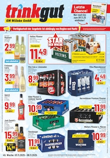 Veltins im aktuellen Trinkgut Prospekt (Braunschweig) Veltins im Trinkgut Prospekt "Aktuelle Angebote" mit 6 Seiten (Braunschweig)