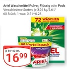 Waschmittel Pulver im Angebot bei GLOBUS in Koblenz Waschmittel Pulver Angebote von Ariel bei GLOBUS Koblenz für 16,99 €