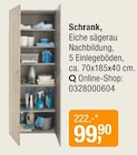 Schrank Angebote bei Opti-Wohnwelt Bamberg für 99,90 €