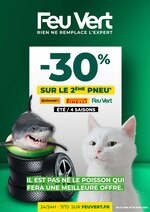 Catalogue Feu Vert à Pantin, avec 1 page Prospectus Feu Vert à Pantin, "30% sur le 2ème pneu", 1 page, 18/06/2021 - 21/08/2021