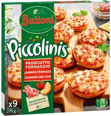 Dolce Pizza - Buitoni dans le catalogue Monoprix Mini pizzas surgelées Piccolinis prosciutto formaggio - Buitoni à 2,24 € en promo chez Monoprix