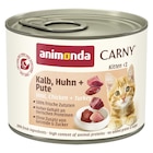 Aktuelle Pute Angebote bei Zookauf in Hannover Aktuelles Animonda Carny Kitten Kalb, Huhn + Pute 200 g Angebot bei Zookauf in Hannover ab 1,19 €