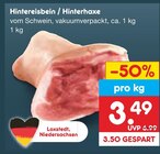 Aktuelles Hintereisbein / Hinterhaxe Angebot bei Netto Marken-Discount in Bremerhaven ab 3,49 €