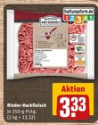 Rinder-Hackfleisch Angebote von Qualitätsmetzgerei Wilhelm Brandenburg bei REWE Weimar für 3,33 €
