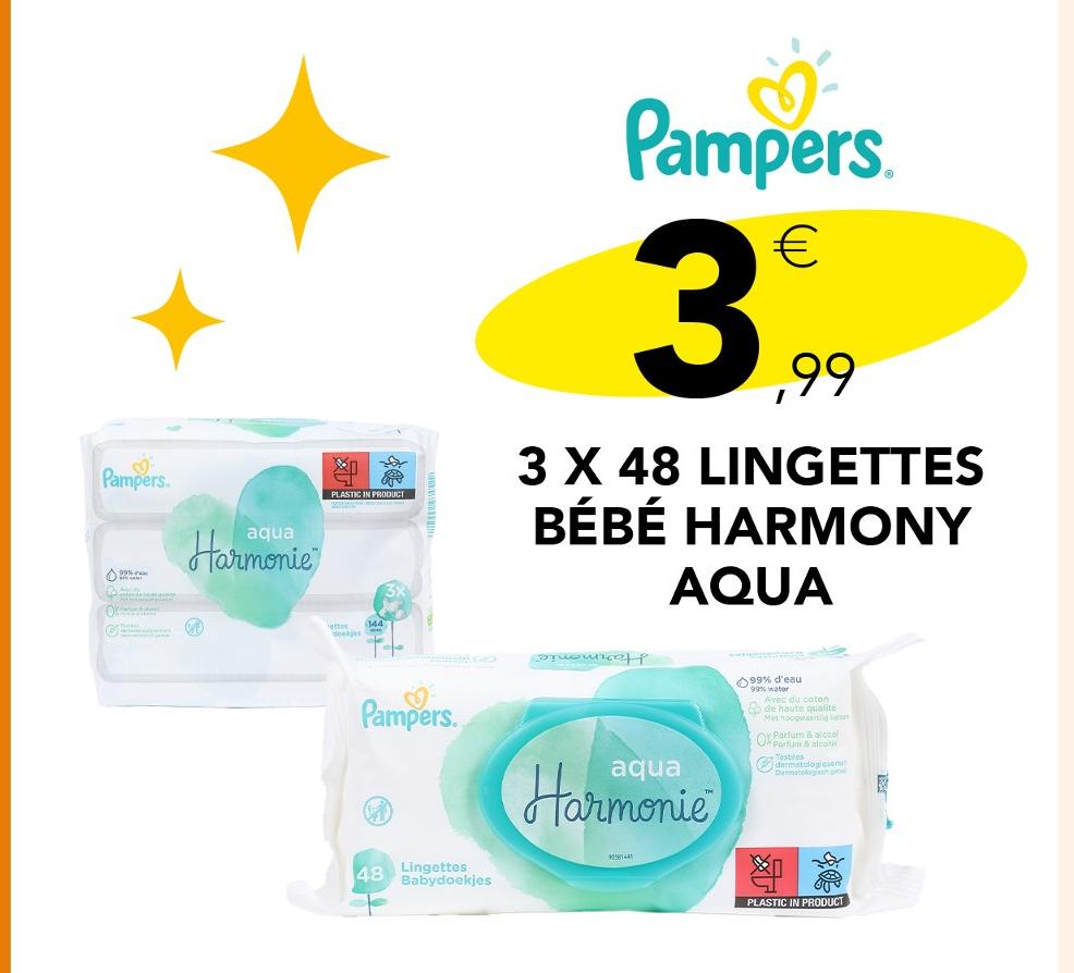 Pampers Lingettes Aqua Harmonie 48 unités
