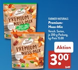 Premium Nuss-Mix Extra mit Cranberries & Kürbiskernen im ALDI SÜD Prospekt Premium Nuss-Mix Extra mit Cranberries & Kürbiskernen von Farmer Naturals im aktuellen ALDI SÜD Prospekt für 3,00 €