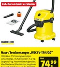 Aktuelles Nass-/Trockensauger "WD 3 V-17/4/20" Angebot bei Hagebaumarkt in Wolfsburg ab 74,99 €