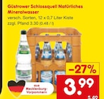 Natürliches Mineralwasser von Güstrower Schlossquell im aktuellen Netto Marken-Discount Prospekt für 3,99 €