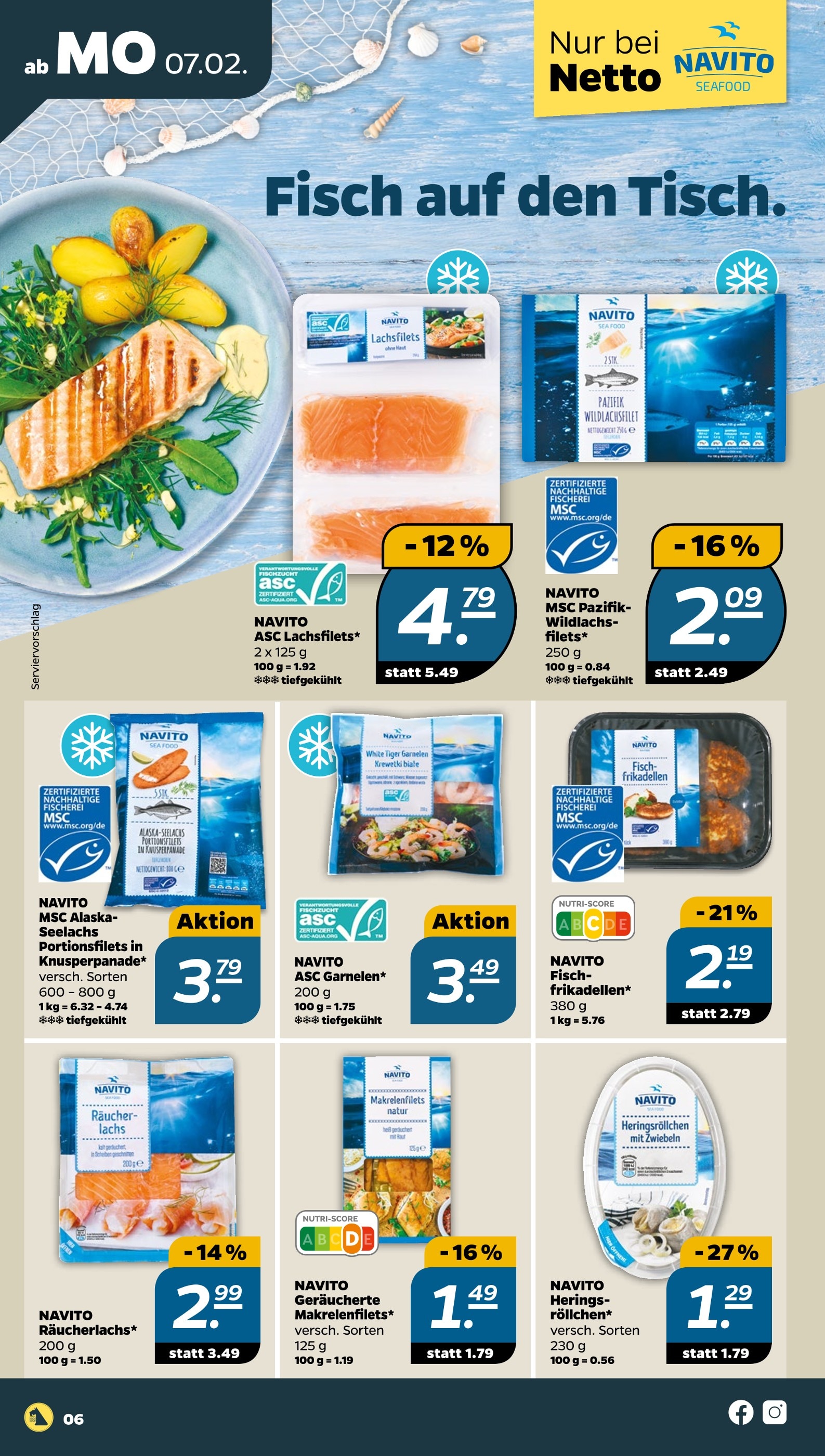 NETTO Schwarz AlaskaSeelachs Angebot und Preis aus dem aktuellen Prospekt