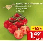 Aktuelle Tomaten Angebote bei Netto Marken-Discount in Mülheim (Ruhr) Aktuelles Mini-Rispentomate Angebot bei Netto Marken-Discount in Mülheim (Ruhr) ab 1,49 €