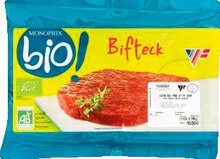 Bifteck “Monoprix Bio” - Monoprix à Paris Bifteck “Monoprix Bio” en promo chez Monoprix Paris à 2,99 €