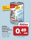 Saftige Happen in Sauce Katzennahrung bei combi im Prospekt "" für 0,49 €