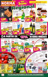 Prospectus Norma à Modenheim, "Votre Discounter Régional", 12 pages de promos valables du 13/08/2025 au 19/08/2025