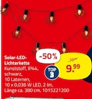 Solar-LED-Lichterkette für 9,99 € bei ROLLER im Angebot Solar-LED-Lichterkette im aktuellen ROLLER Prospekt