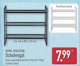 Schuhregal von HOME CREATION für 7,99 € bei ALDI Nord im Angebot Schuhregal von HOME CREATION im aktuellen ALDI Nord Prospekt