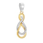 Pendentif en or jaune et argent rhodié oxydes de zirconium infini - E.Leclerc Pendentif en or jaune et argent rhodié oxydes de zirconium infini à 81,00 € dans le catalogue E.Leclerc