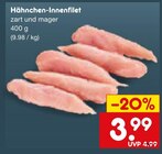 Aktuelle Hähnchenbrust Angebote bei Netto Marken-Discount in Mannheim Aktuelles Hähnchen-Innenfilet Angebot bei Netto Marken-Discount in Mannheim ab 3,99 €