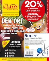 Netto Marken-Discount Prospekt für Niestetal: "20% auf frisches Obst & Gemüse", 4 Seiten, 03.03.2025 - 08.03.2025