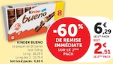 KINDER BUENO - Kinder - Super U à Clermont-Ferrand KINDER BUENO - Kinder en promo chez Super U Clermont-Ferrand à 2,51 €