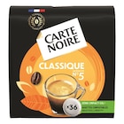Dosettes de café - CARTE NOIRE en promo chez Carrefour Rezé à 6,20 €