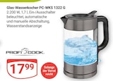Glas-Wasserkocher PC-WKS 1322 G im Angebot bei GLOBUS in Bad Kreuznach Glas-Wasserkocher PC-WKS 1322 G Angebote von ProfiCook bei GLOBUS Bad Kreuznach für 17,99 €
