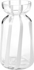 Vase aus Glas, transparent mit Streifen (14x25 cm) von dm home im aktuellen dm-drogerie markt Prospekt für 12,95 €