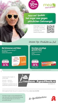 mea - meine apotheke Prospekt der Woche "Unsere Juli-Angebote" Seite 1, 01.07.2025 bis 31.07.2025 für Köln Aktueller mea - meine apotheke Prospekt "Unsere Juli-Angebote" Seite 1 von 4 Seiten für Köln
