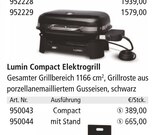 Compact Elektrogrill Angebote von Lumin bei Holz Possling Potsdam für 389,00 €