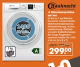 Waschmaschine BW719A im V-Markt Prospekt Waschmaschine BW719A von Bauknecht im aktuellen V-Markt Prospekt für 299,00 €