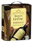 AOP Bordeaux Rouge - Baron de Lestac - Intermarché Express à Versailles AOP Bordeaux Rouge - Baron de Lestac en promo chez Intermarché Express Versailles à 9,72 €