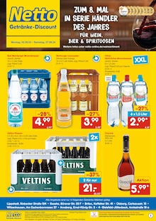 Netto Marken-Discount Prospekt ZUM 8. MAL IN SERIE HÄNDLER DES JAHRES FÜR WEIN, BIER & SPIRITUOSEN mit  Seiten