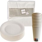 SUR TOUTE LA VAISSELLE À JETER BLANCHE : SERVIETTES, GOBELETS ET ASSIETTES - CARREFOUR HOME - Carrefour à Metz SUR TOUTE LA VAISSELLE À JETER BLANCHE : SERVIETTES, GOBELETS ET ASSIETTES - CARREFOUR HOME en promo chez Carrefour Metz