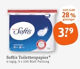 Toilettenpapier 4 Lagig im tegut Prospekt Softis Toilettenpapier von Softis im aktuellen tegut Prospekt für 3,79 €
