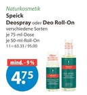 Roller im V-Markt Prospekt Deospray oder Deo Roll-On von Speick im aktuellen V-Markt Prospekt für 4,75 €