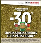 -30 % remise immédiate sur le 2ème sur les sauces chaudes et les pâtes FIORINI à Intermarché Express dans La Croix-Valmer