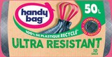 Sacs poubelle poignées coulissantes ultra 50l x10 - HANDY BAG en promo chez Intermarché Super Caen à 0,85 €