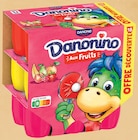 Petits suisses aux fruits fraise/ banane/abricot/ framboise/pêche-poire en offre découverte - DANONINO en promo chez Intermarché Super Petits suisses aux fruits fraise/ banane/abricot/ framboise/pêche-poire en offre découverte - DANONINO dans le catalogue Intermarché Super