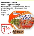 Kartoffelsuppe Angebote von Schwarzbach Feinkost bei GLOBUS Zwickau für 1,99 €