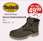 Herren Schnürstiefel im V-Markt Prospekt Herren Schnürstiefel von Dockers by Gerli im aktuellen V-Markt Prospekt für 49,99 €