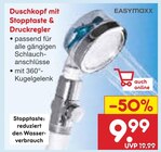 Duschkopf mit Stopptaste & Druckregler im Angebot bei Netto Marken-Discount in Löhne Duschkopf mit Stopptaste & Druckregler Angebote von EASYmaxx bei Netto Marken-Discount Löhne für 9,99 €