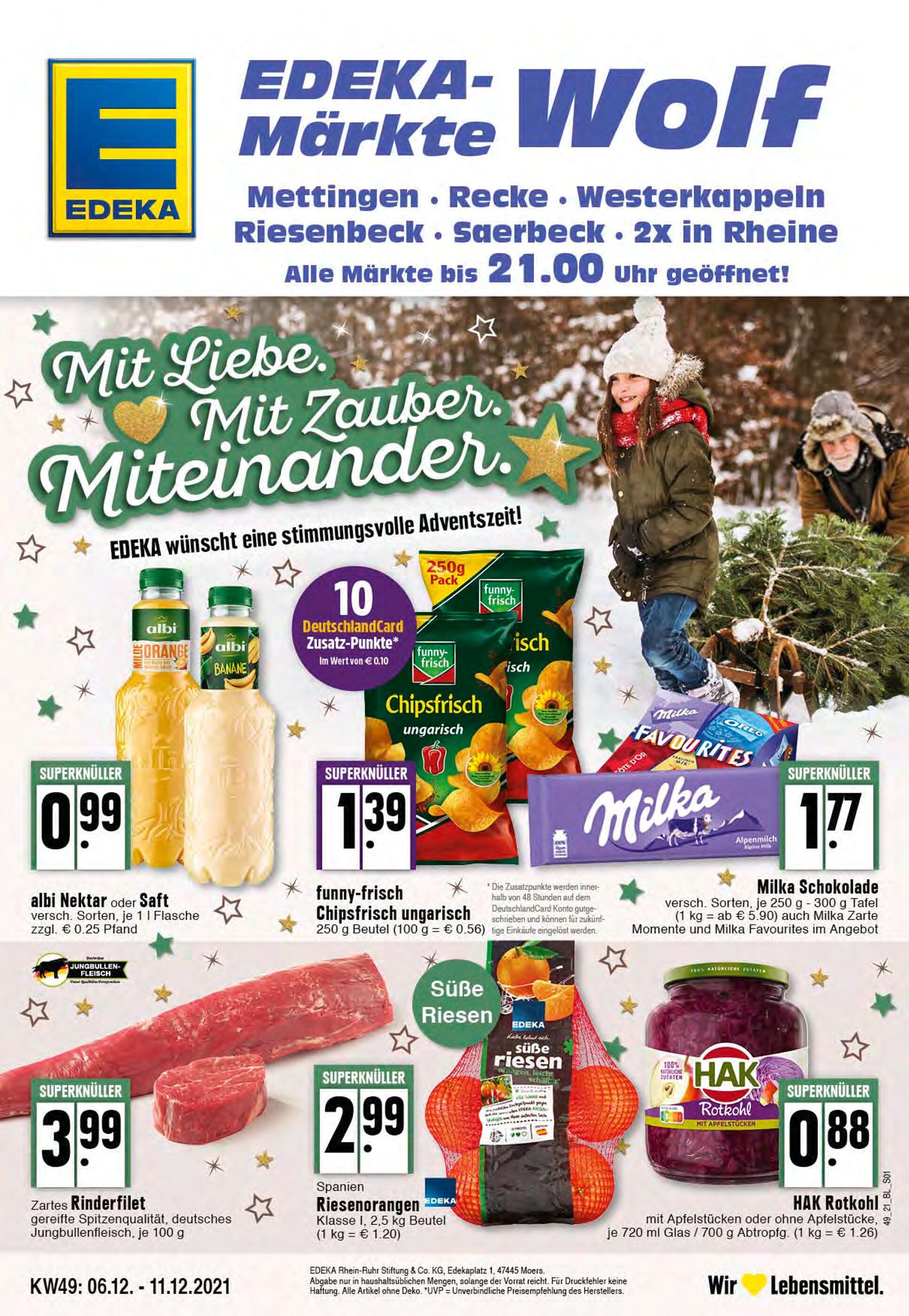 EDEKA Prospekt für Osnabrück mit 32 Seiten EDEKA Prospekt für Osnabrück: "Aktuelle Angebote", 32 Seiten, 06.12.2021 - 11.12.2021
