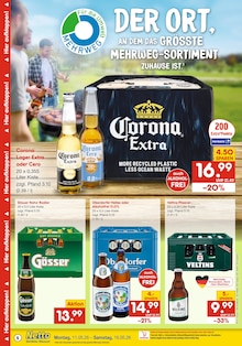 Bier im Netto Marken-Discount Prospekt "DER ORT, AN DEM DU IMMER AUSGEZEICHNETE PREISE FINDEST." mit 6 Seiten (Ratingen)