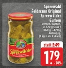 Spreewälder Gurken im Angebot bei E center in Wuppertal Spreewälder Gurken Angebote von Feldmann Original bei E center Wuppertal für 1,79 €
