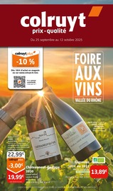 Catalogue Supermarchés Colruyt en cours à Lancié et alentours, "FOIRE AUX VINS VALLÉE DU RHÔNE", 4 pages, 24/09/2025 - 12/10/2025