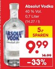 Vodka im Angebot bei Netto Marken-Discount in Bremen Vodka Angebote von Absolut bei Netto Marken-Discount Bremen für 9,99 €