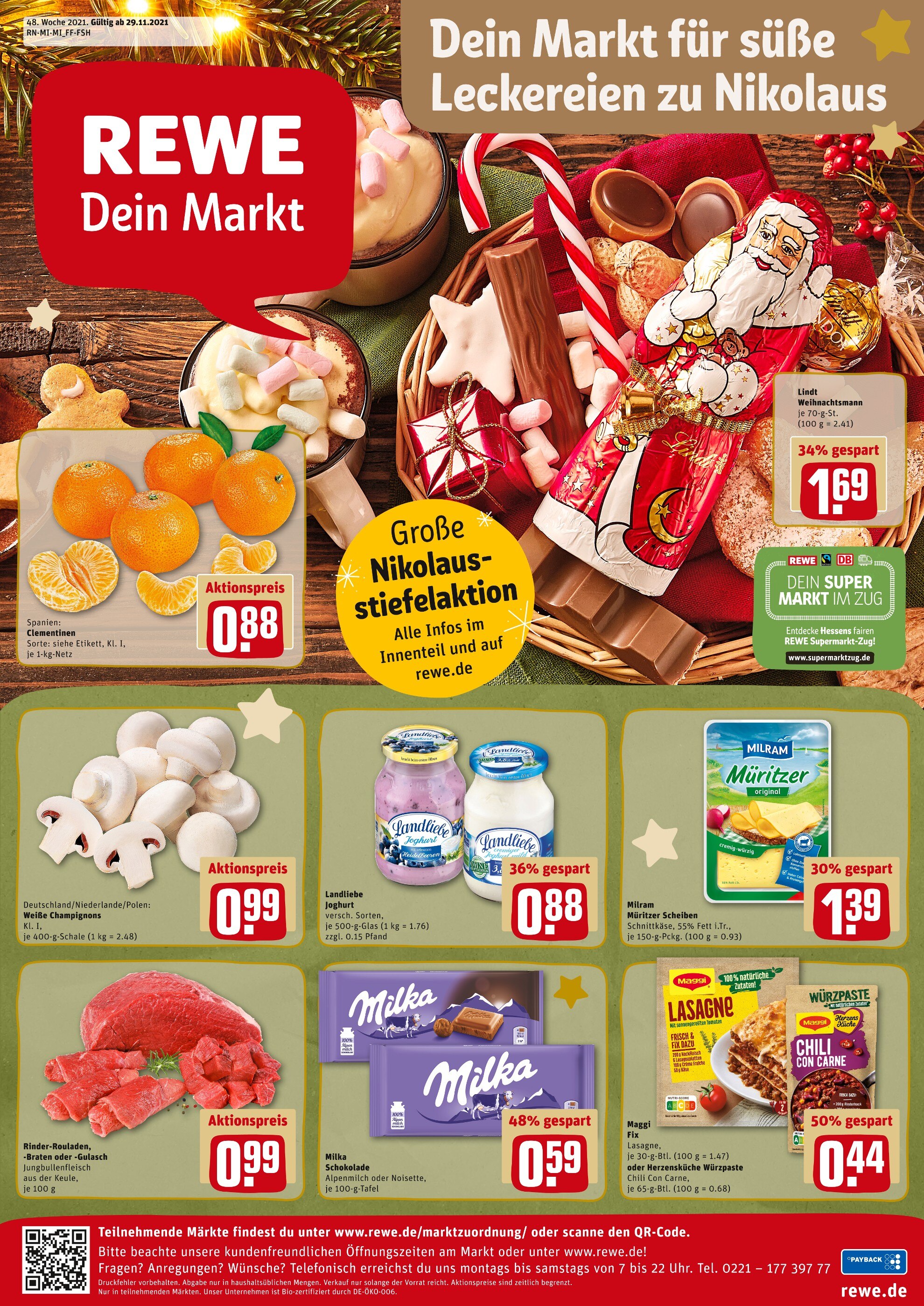 REWE Prospekt für Bad Homburg mit 27 Seiten REWE Prospekt für Bad Homburg: "Angebote im Markt", 27 Seiten, 29.11.2021 - 04.12.2021