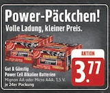 Power Cell Alkaline Batterien Mignon AA Angebote von Gut & Günstig bei E center Fürth für 3,77 €