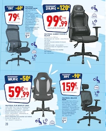 Offre Fauteuil Bureau dans le catalogue Bureau Vallée du moment à la page 20