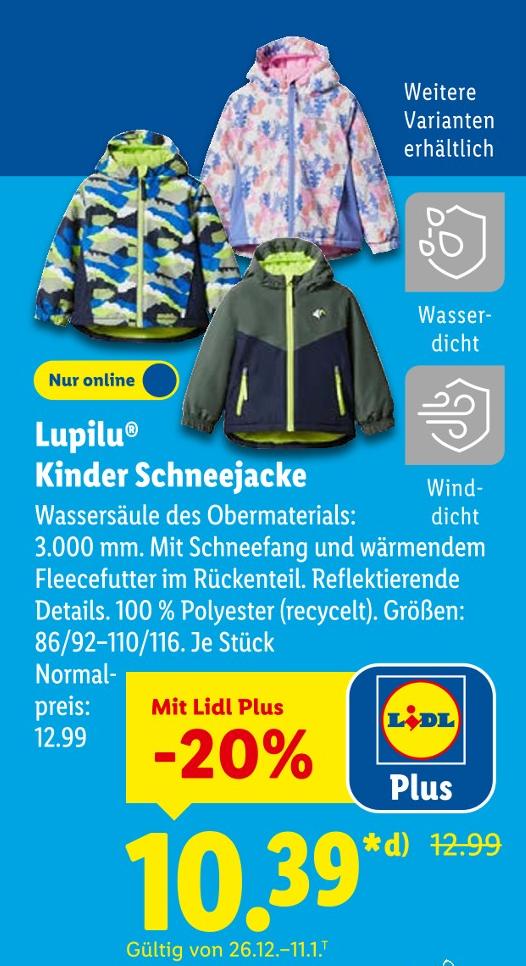 Kinder Schneejacke